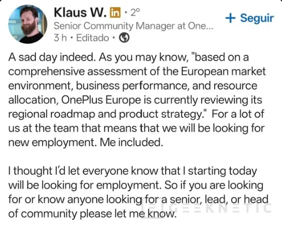 Geeknetic OnePlus vuelve a sembrar dudas en Europa y los últimos indicios apuntan a un repliegue regional 1