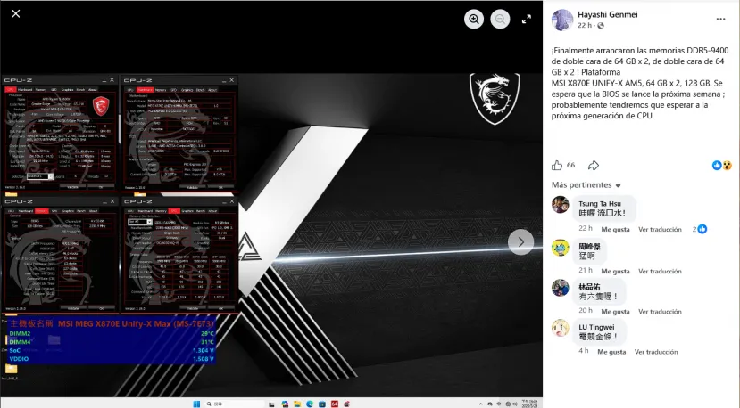Geeknetic MSI prepara una BIOS para CPUs Ryzen 10.000 mientras la DDR5 alcanza 9.400 MT/s 1