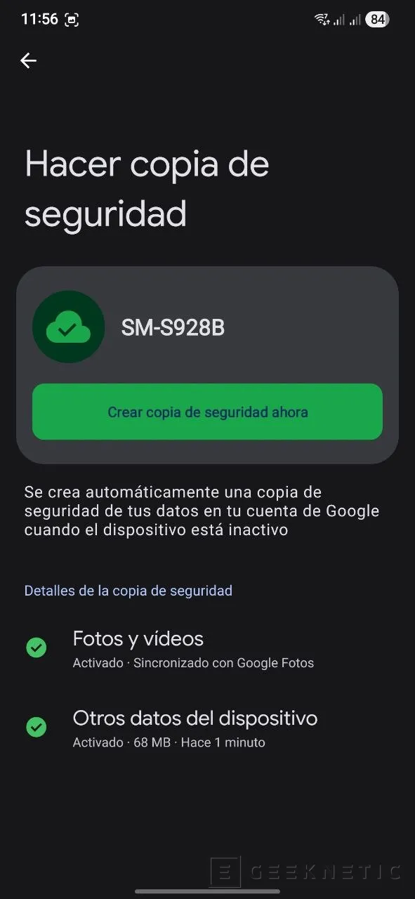 Geeknetic Cómo hacer una copia de seguridad completa de forma manual y automática en Android 6