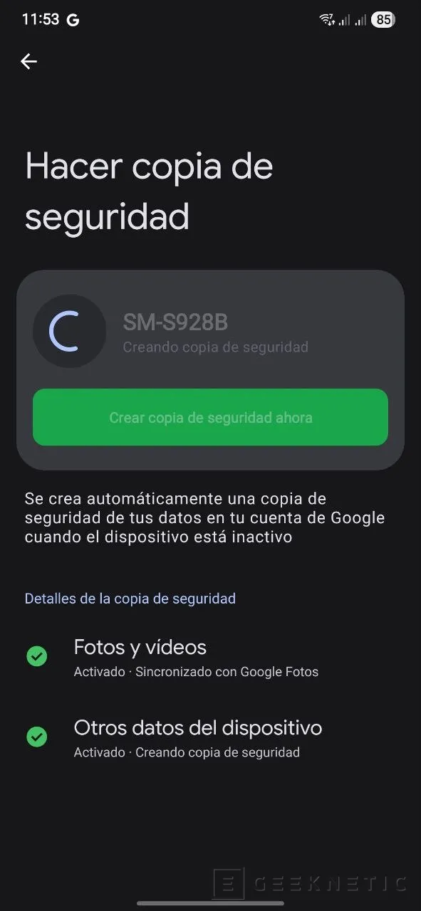 Geeknetic Cómo hacer una copia de seguridad completa de forma manual y automática en Android 7