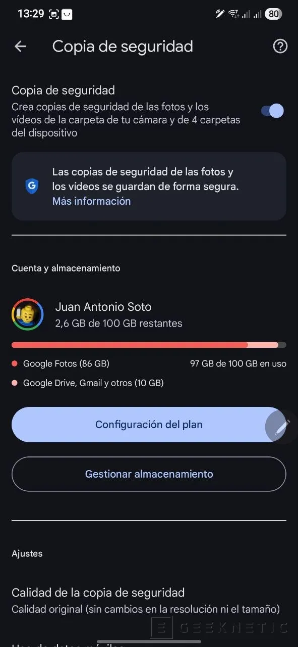 Geeknetic Cómo hacer una copia de seguridad completa de forma manual y automática en Android 8