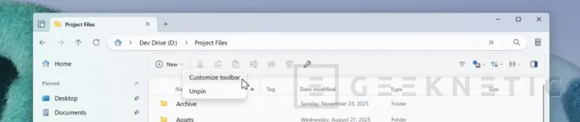 Geeknetic Files 4.0.39 añade una barra de herramientas personalizable y sigue puliendo uno de los mejores exploradores de archivos para Windows 1
