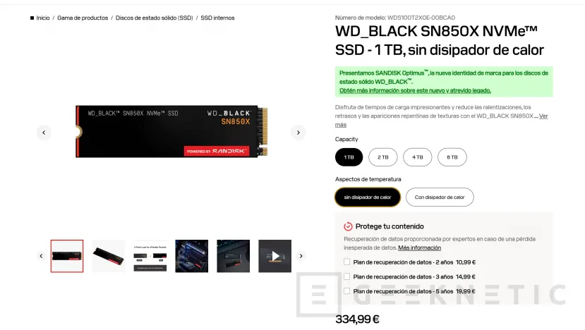 Geeknetic SSD cada vez más caros: la crisis de 2026 sigue empeorando 2