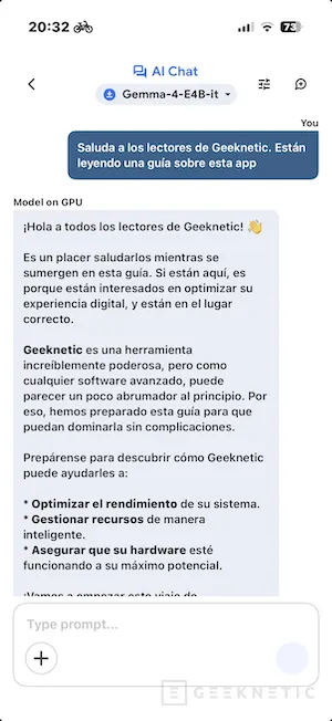 Geeknetic Google AI Edge Gallery: cómo ejecutar los modelos Gemma 4 en móviles iOS y Android 3
