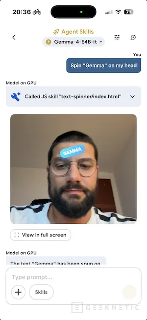 Geeknetic Google AI Edge Gallery: cómo ejecutar los modelos Gemma 4 en móviles iOS y Android 6