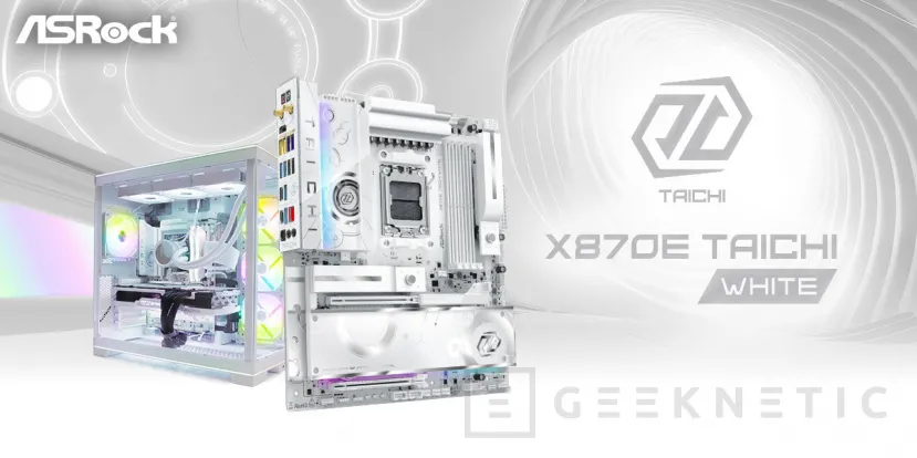 Geeknetic Nueva ASRock X870E Taichi White con PCIe 5.0, WiFi 7 y 24+2+1 fases de alimentación 1