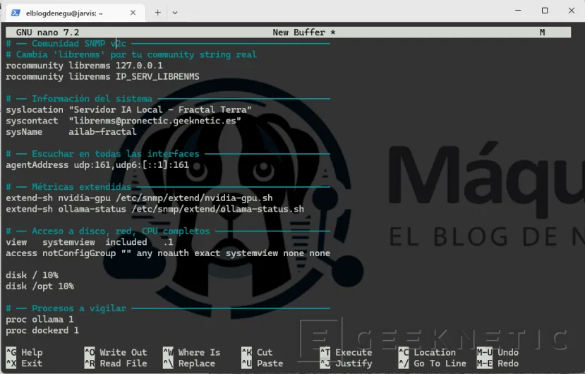 Geeknetic LibreNMS + Ollama: Monitorización completa de tu nodo de IA local en Ubuntu 24.04 2