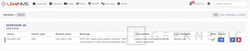 Geeknetic LibreNMS + Ollama: Monitorización completa de tu nodo de IA local en Ubuntu 24.04 12