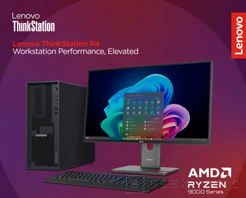 Geeknetic Lenovo lanza la ThinkStation P4, la primera workstation con AMD Ryzen PRO 9000 y NVIDIA RTX PRO 6000 Blackwell 1