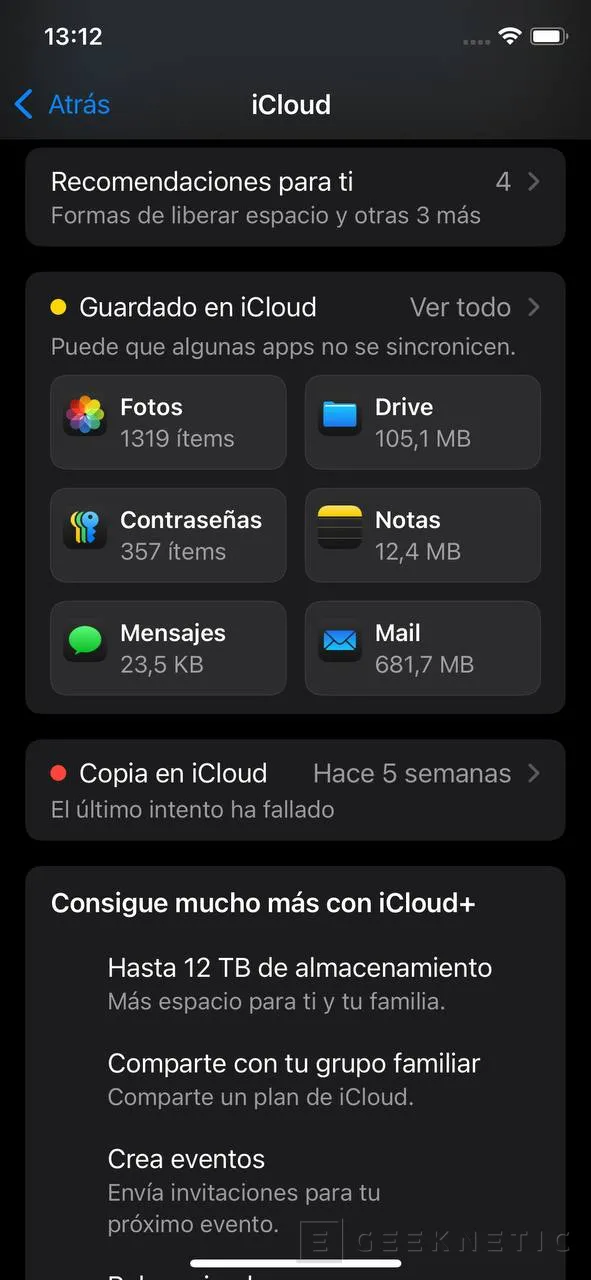 Geeknetic Cómo hacer una copia de seguridad o sincronizar los datos en iCloud con tu Apple iPhone 7