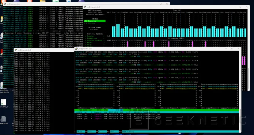 Geeknetic PCSpecialist Athena AI Pro Preview: un servidor de 80.000 € con 4 GPUs Blackwell y 384 GB de VRAM para IA local empresarial 9