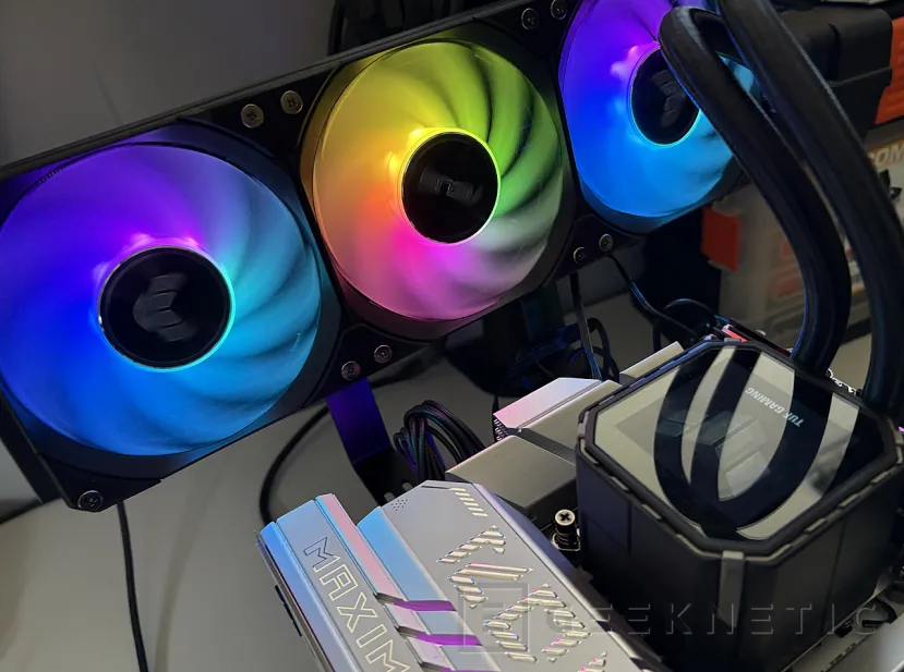 Geeknetic ASUS TUF Gaming LC III 360 ARGB LCD: Review: 360mm, ARGB, Ventiladores de alta presión estática y pantalla LCD 9