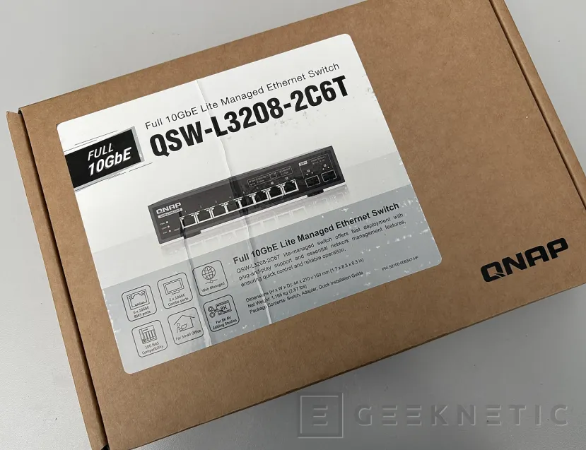 Geeknetic QNAP QSW-L3208-2C6T Review: conectividad Ethernet MultiGigabit de hasta 10GbE y SFP+ en un formato compacto de bajo consumo y precio más que competitivo 1