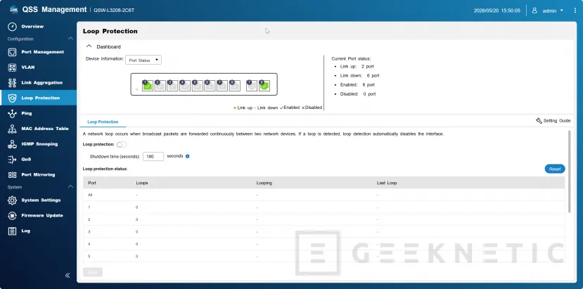 Geeknetic QNAP QSW-L3208-2C6T Review: conectividad Ethernet MultiGigabit de hasta 10GbE y SFP+ en un formato compacto de bajo consumo y precio más que competitivo 9