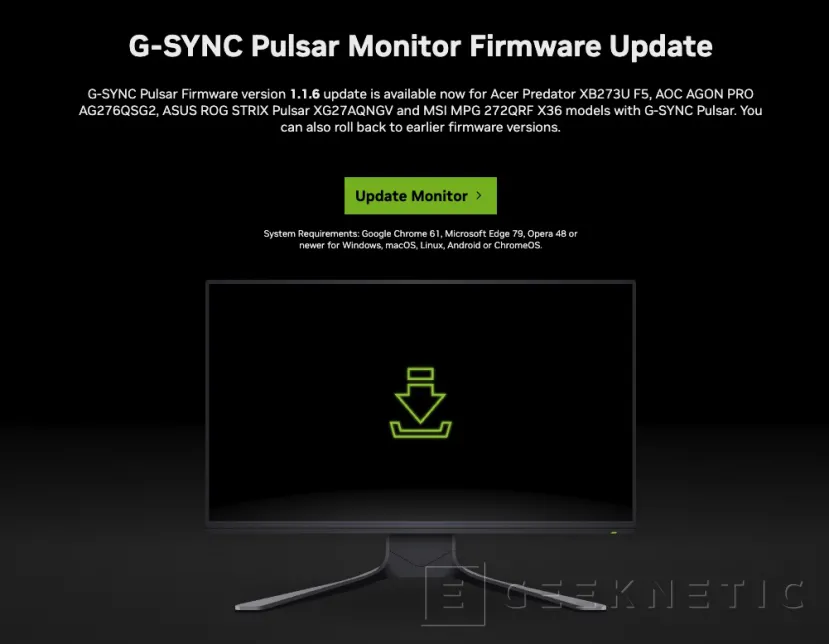Geeknetic NVIDIA lanza el firmware 1.1.6 para G-SYNC Pulsar y corrige los problemas de funcionamiento entre 100 y 180 FPS 1