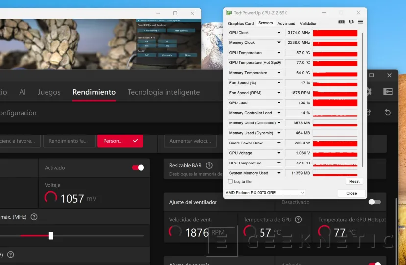 Geeknetic Sapphire AMD Radeon RX 9070 GRE Pulse Review: rendimiento 2k conseguido a base de mas frecuencia de GPU y un excelente sistema de disipación 11