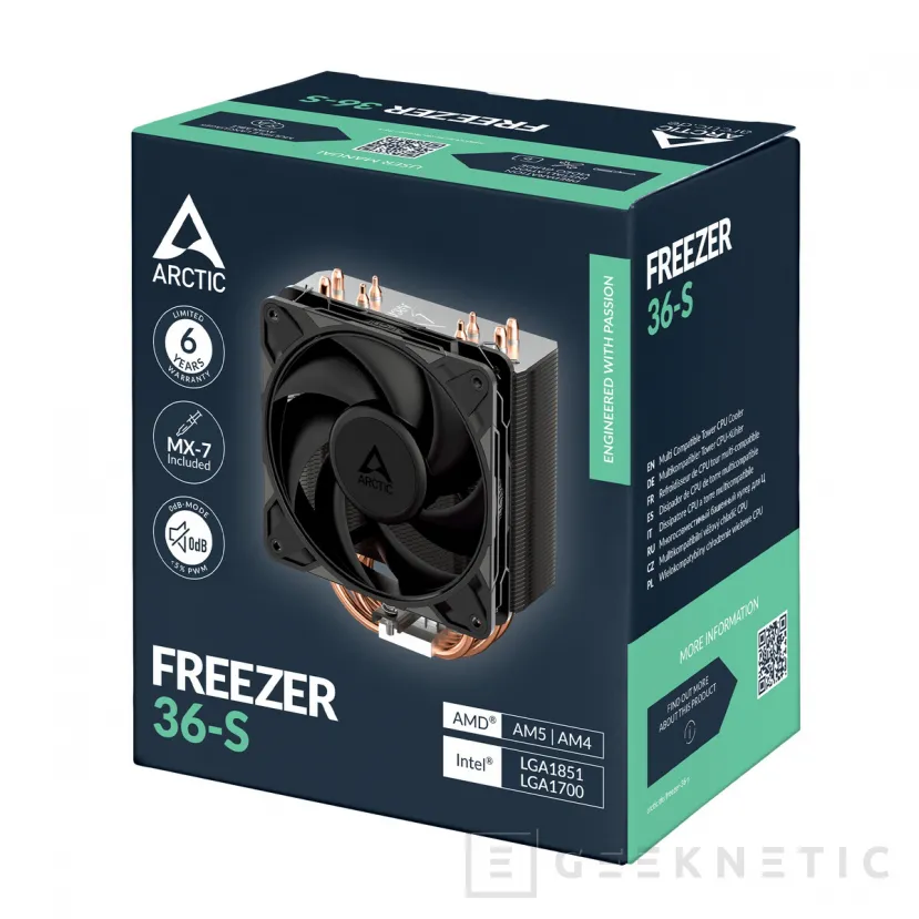Geeknetic Arctic lanza el Freezer 36-S, un disipador de torre más asequible con ventilador P12 Pro y precios desde 28,99 euros 1