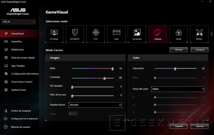 Geeknetic ASUS ROG XREAL R1 Review: las gafas Micro-OLED que convierten tu portátil o consola en un panel virtual de 171 pulgadas 12