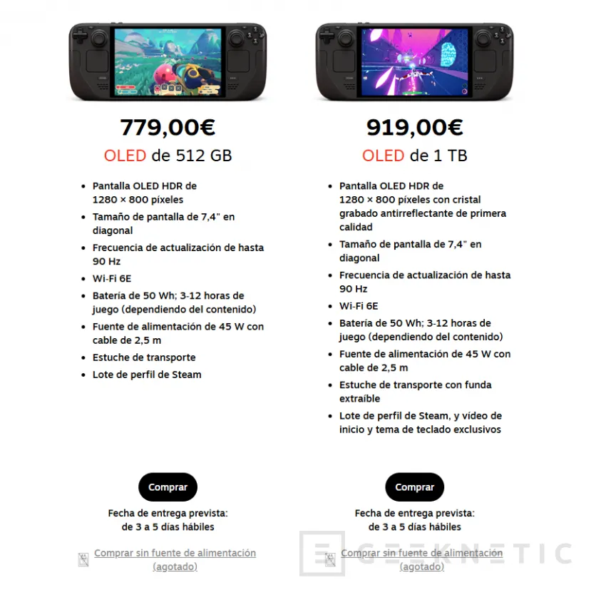 Geeknetic Valve sube el precio de la Steam Deck OLED, ahora el modelo más económico cuesta 779 euros 1