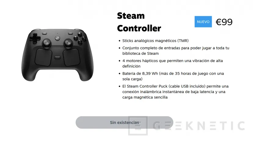 Geeknetic El Steam Controller de Valve vuela de su tienda pese a su precio de 99 euros 1