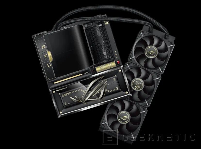 Geeknetic Disipadores de cobre puro y una pantalla AMOLED LCD de 6,67" en el combo ASUS ROG Crosshair X870E y Ryujin 360 Edition 20 1
