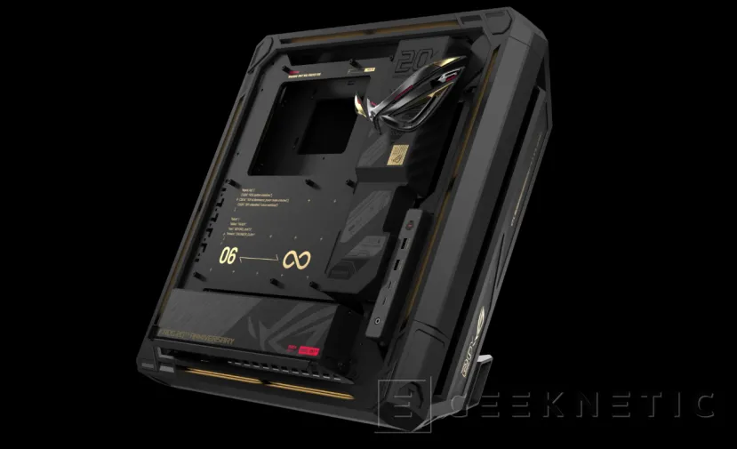 Geeknetic Vertical, inclinada o convertida en benchtable: Así es la estructura modular de la nueva ASUS ROG GR20 Edition 20  2