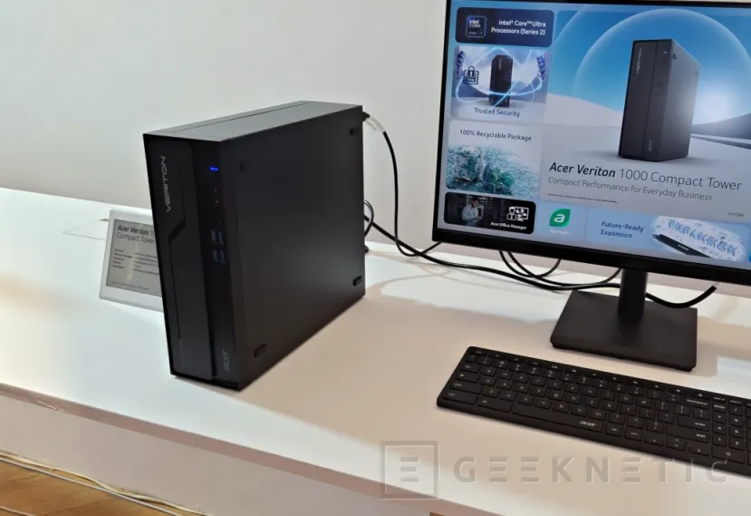 Geeknetic Acer nos enseña en el Computex 2026 los nuevos Veriton RA110, mini PC Vero y una torre compacta con expansión PCIe 3