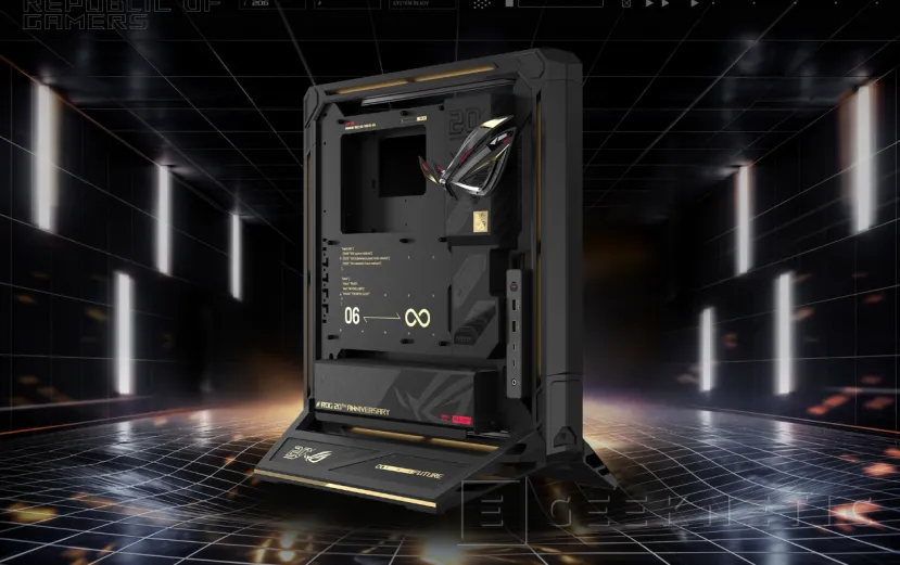 Geeknetic Vertical, inclinada o convertida en benchtable: Así es la estructura modular de la nueva ASUS ROG GR20 Edition 20  1