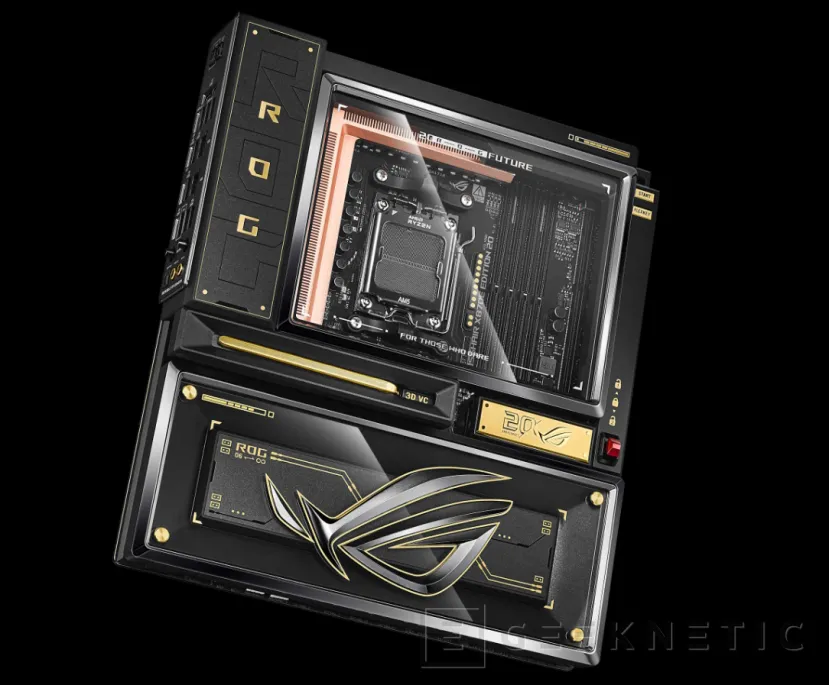 Geeknetic Disipadores de cobre puro y una pantalla AMOLED LCD de 6,67" en el combo ASUS ROG Crosshair X870E y Ryujin 360 Edition 20 2