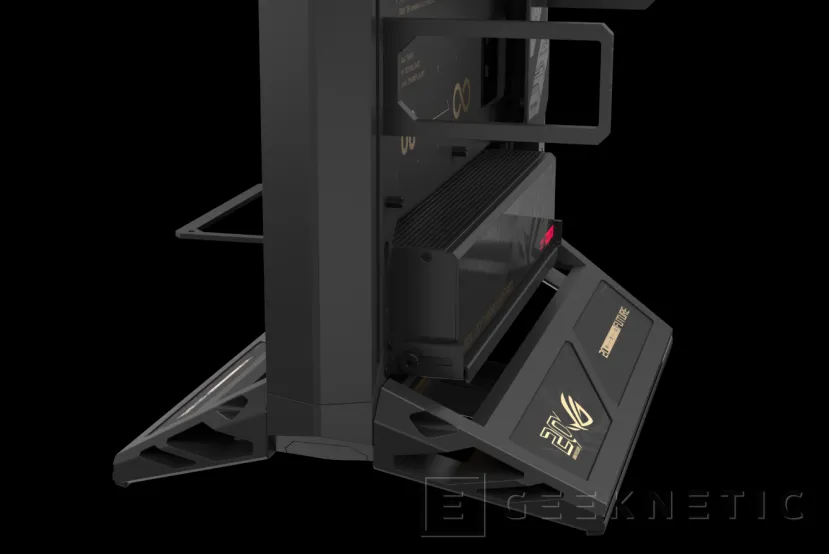 Geeknetic Vertical, inclinada o convertida en benchtable: Así es la estructura modular de la nueva ASUS ROG GR20 Edition 20  3