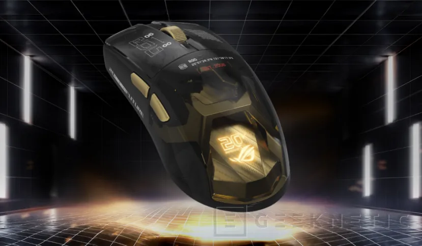 Geeknetic Un ratón de 65.000 DPI y un teclado con fibra de carbono bañados en oro de 24 quilates entre los nuevos periféricos de ASUS ROG 20 aniversario 3