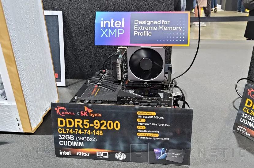 Geeknetic G.Skill nos muestra sus módulos DDR5  Trident Z5 CK funcionando a 9200 MT/s con tan solo 1.1v 1