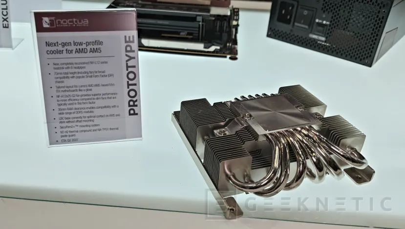 Geeknetic Así es el prototipo del disipador de perfil bajo de alto rendimiento para AM5 que Noctua lanzará en 2027 2