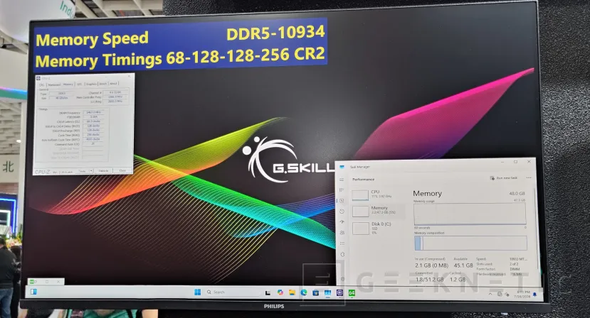 Geeknetic G.SKILL exprime sus memorias DDR5 CUDIMM hasta los 10.934 MT/s sin refrigeración extrema 2