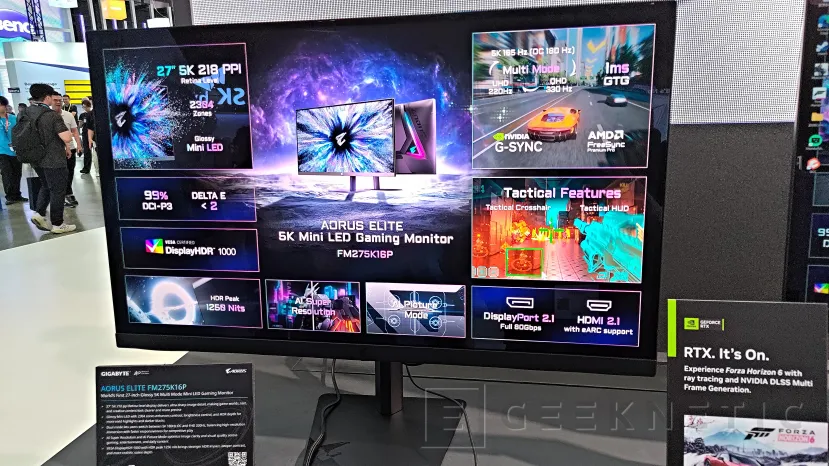 Geeknetic GIGABYTE lleva al Computex 2026 sus nuevos monitores AORUS ELITE con OLED de cuarta generación y un 27 pulgadas 5K Mini LED 1