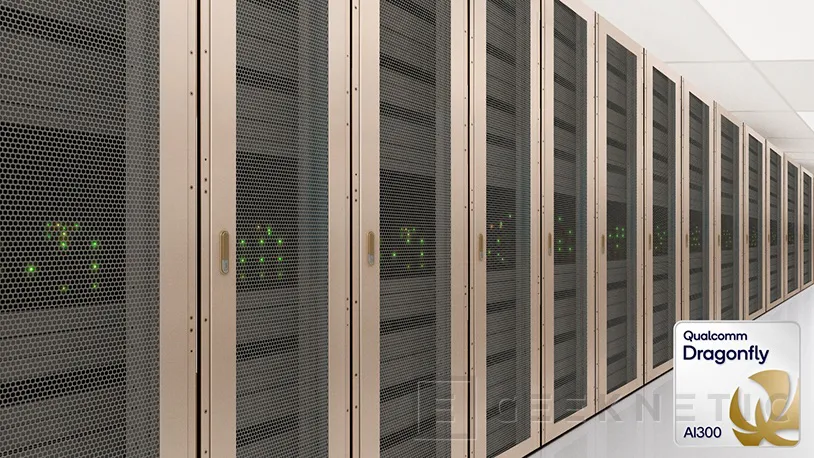 Geeknetic Qualcomm multiplica por 54 el ancho de banda de memoria de su nuevo chip de IA para centros de datos, el Dragonfly AI300 1