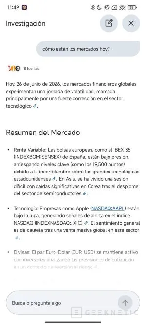Geeknetic Google saca de la beta su renovada app de Finance para Android y la refuerza con Gemini para seguir acciones y mercados 2