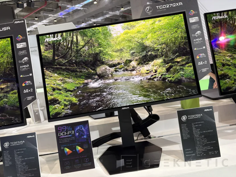 Geeknetic Monitores OLED de 27 pulgadas con 4K a 240 Hz, QHD a 500 Hz y una variante Tandem OLED de 540 Hz: todo lo de ASRock en el Computex 2