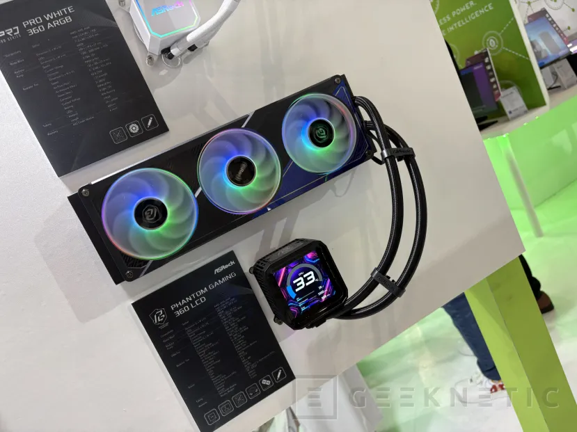 Geeknetic Refrigeración líquida de 360 mm con pantalla LCD, efecto 3D y puertos: esto es lo que nos ha enseñado ASRock 4