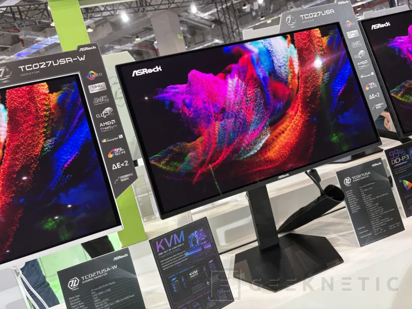 Geeknetic Monitores OLED de 27 pulgadas con 4K a 240 Hz, QHD a 500 Hz y una variante Tandem OLED de 540 Hz: todo lo de ASRock en el Computex 1