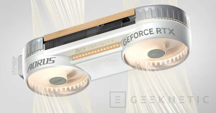 Geeknetic Gigabyte lanza oficialmente sus gráficas AORUS RTX 5080 Infinity con un tercer ventilador oculto y variante en madera 2