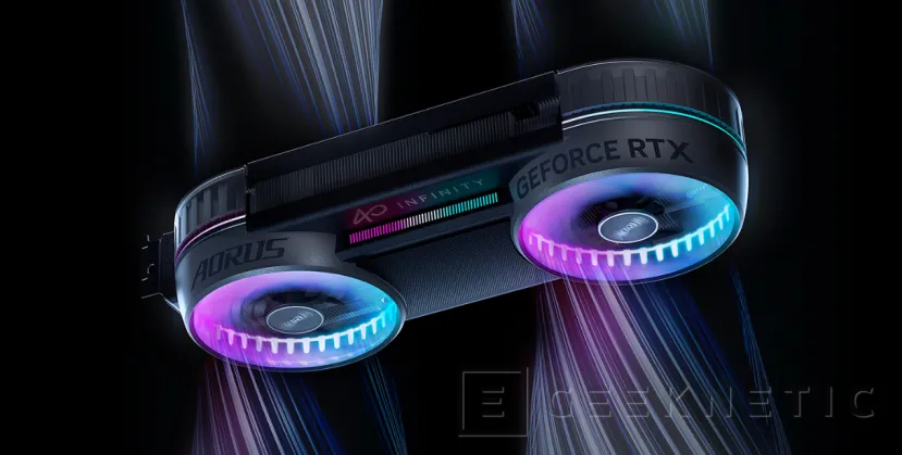 Geeknetic Gigabyte lanza oficialmente sus gráficas AORUS RTX 5080 Infinity con un tercer ventilador oculto y variante en madera 1