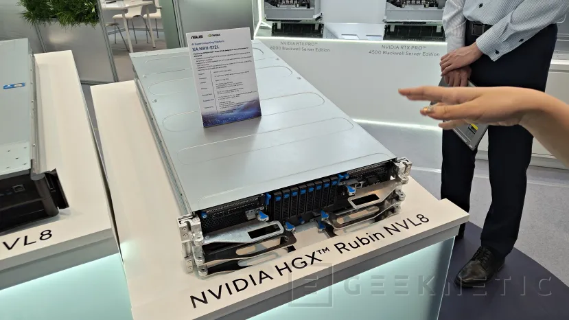 Geeknetic ASUS presenta la XA NR1I-E12LR, su plataforma liquid-cooled con NVIDIA HGX Rubin NVL8 1