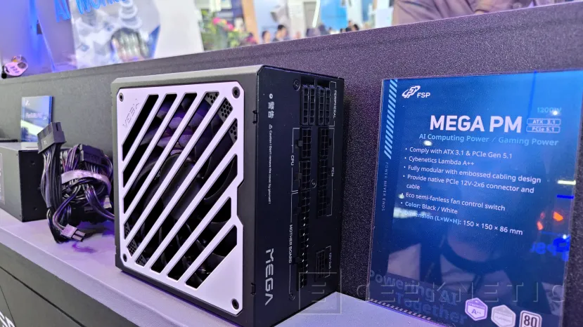 Geeknetic La FSP MEGA PM ofrece 1350 W, ATX 3.1, PCIe 5.1 y dos conectores nativos 12V-2x6 para equipos de IA y gaming 1