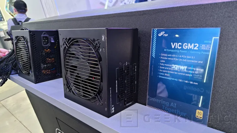 Geeknetic La FSP VIC GM2 llega con 850 W, modo semi-fanless y diseño modular como nueva fuente Gold 1