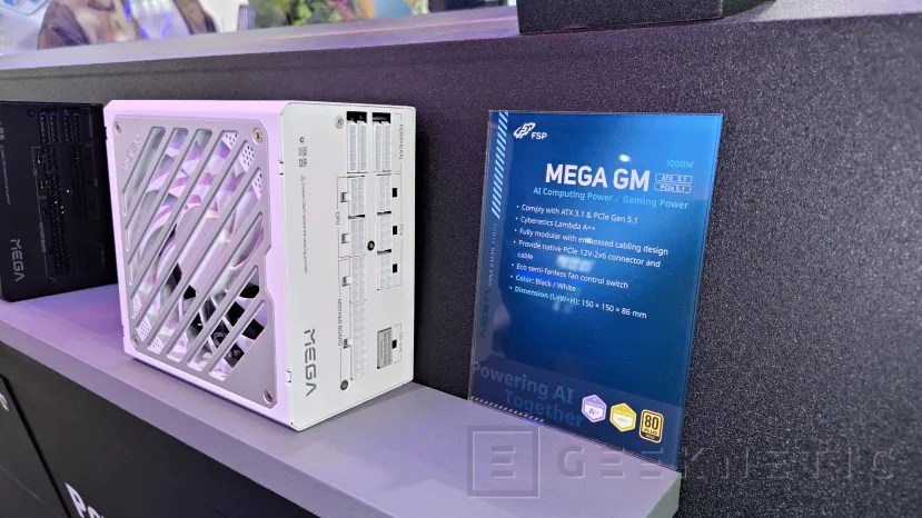 Geeknetic La FSP MEGA GM combina 1000 W, Cybenetics Lambda A++ y ATX 3.1 en un formato más corto de 150 mm 1