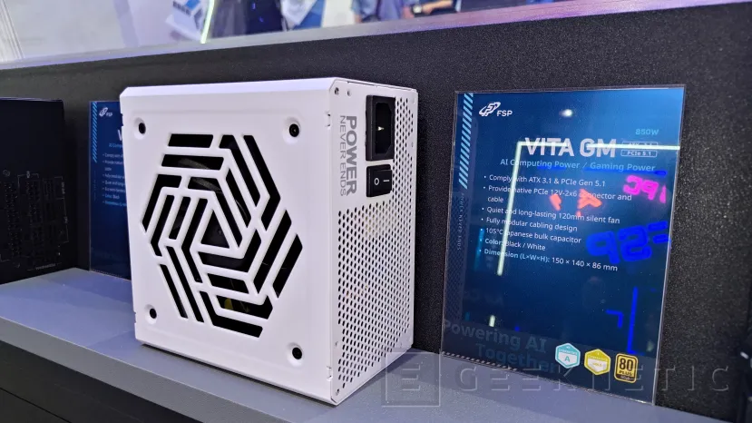 Geeknetic Un ventilador silencioso de 120 mm, diseño modular y 850 W para la nueva VITA GM de FSP 1