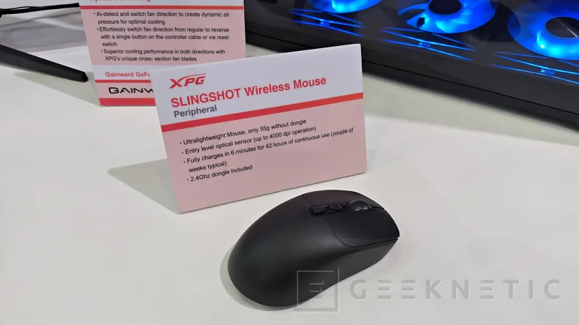 Geeknetic XPG SLINGSHOT Wireless llega al Computex 2026 con 55 gramos, supercondensador y 42 horas de autonomía cargando en 6 minutos 1