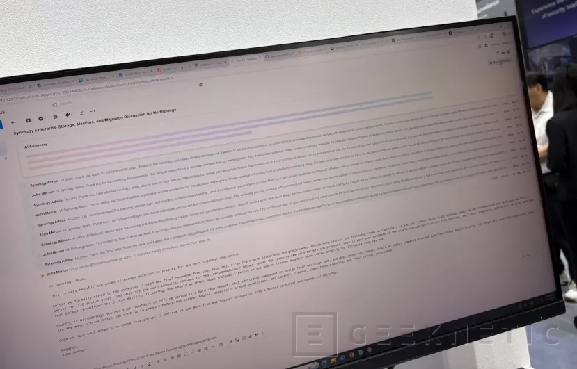 Geeknetic Synology muestra en Computex cómo va más allá del NAS: IA, seguridad, copias de seguridad y nube privada bajo control 7
