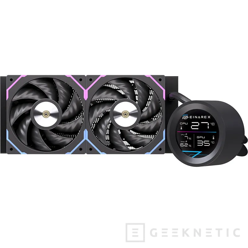 Geeknetic EINAREX presenta ORBIT, una nueva gama de refrigeraciones líquidas AIO con pantalla integrada para monitorizar el PC 2